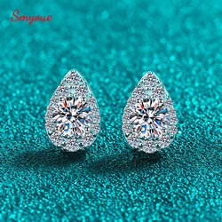 Smyoue 1cttw Sparkling Moissanite Stud Earrings for Women Engagement Birthday Gift Jewelry 100% 925 Sterling Silver Wholesale