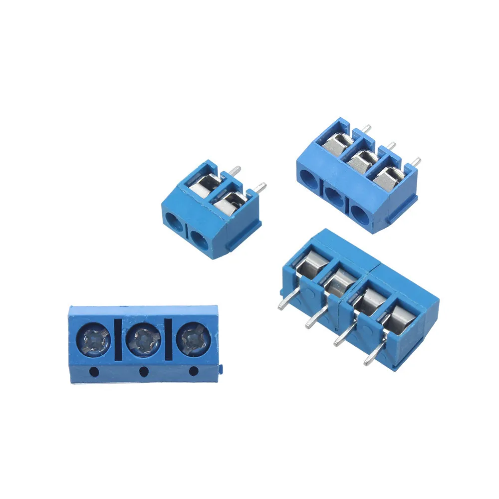 10 | 30PCS PCB Terminal Block Connector Pitch 5.0mm KF301 Straight Pin 2P 3P Screw PCB Terminal Blocks Connector Assortment Kit
