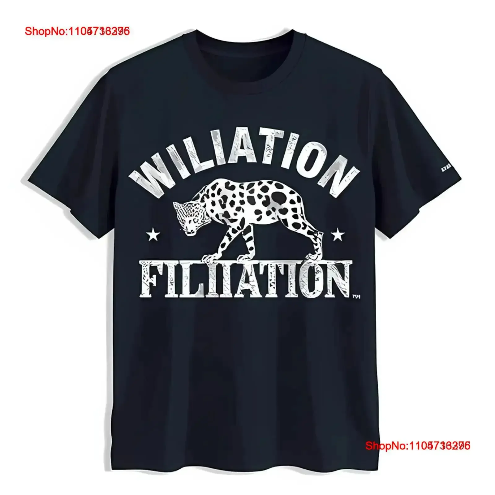 Stylish Black T Shirt with Bold White Spotted Wildcat vintage Washed Slightly fashion Casual Top For Everyday Wear vintage