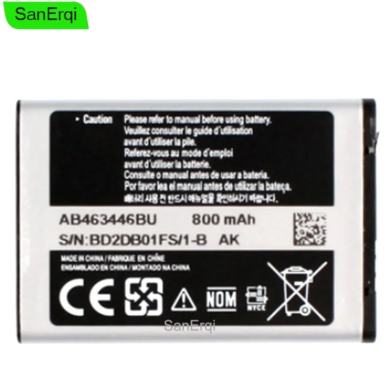 

10PCS/ LOT AB463446BU AB463446TU Battery For Samsung S139 F299 E1200M M628 X520 F258 E878 SGH-B108 SGH-L258 GH-M310 800mAh