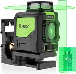 Huepar 901CG Osram Cross Line Laser Level 360° Self-Leveling Green Beam Laser Alignment Tool With Pulse Mode & Magnetic Base