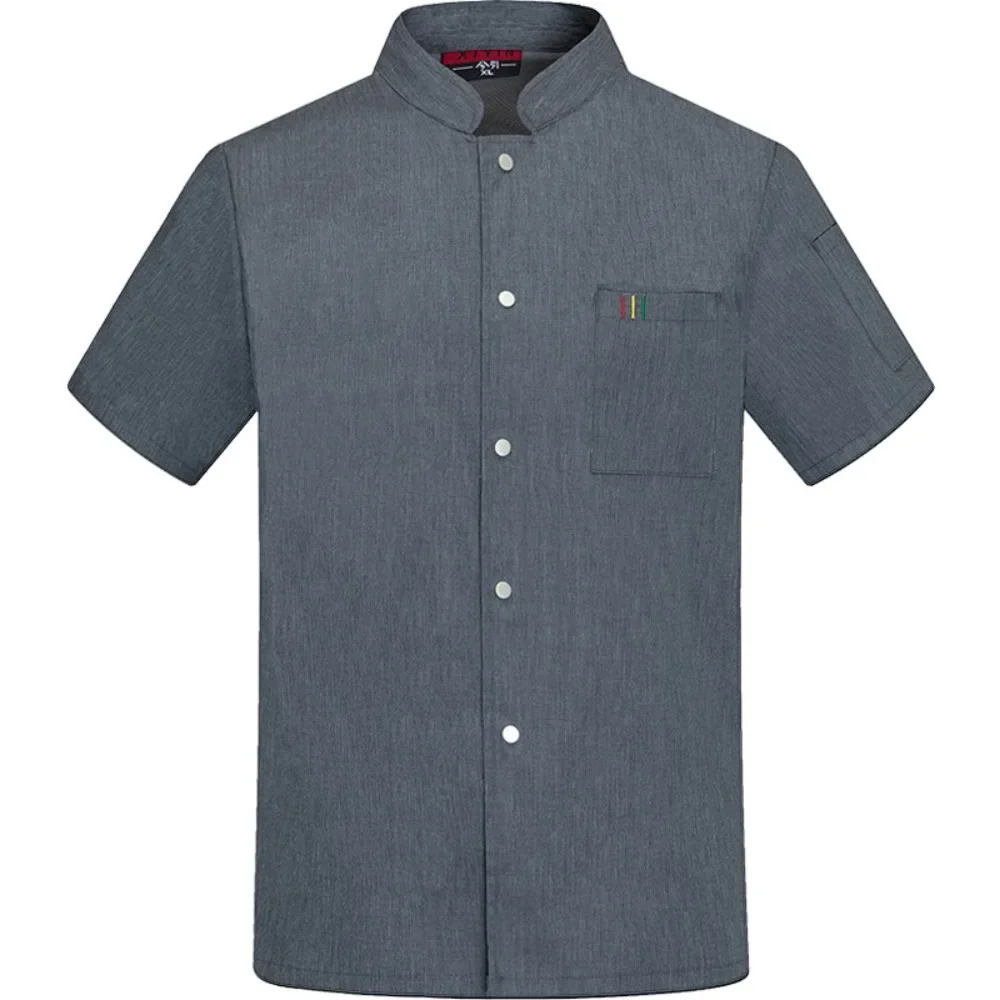 Chef Suits Short-sleeved Summer Thin Breathable Hotel Catering Kitchen Work Clothes Men Baking Women's Clothes