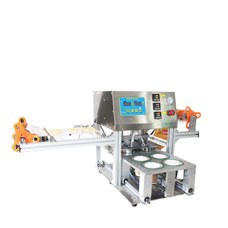 Semi-Automatic Small Can Tea Sealer Plastic Can Lid Sealing Machine For Beverage Carton Packaging