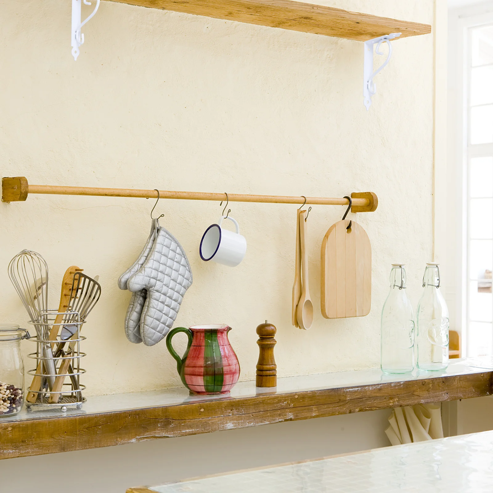 2 قطعة أقواس الجرف الحديد الثقيلة الحائط دعم أسود أبيض إنهاء الصناعية مثلث جدار الجرف شرائح تثبيت #4