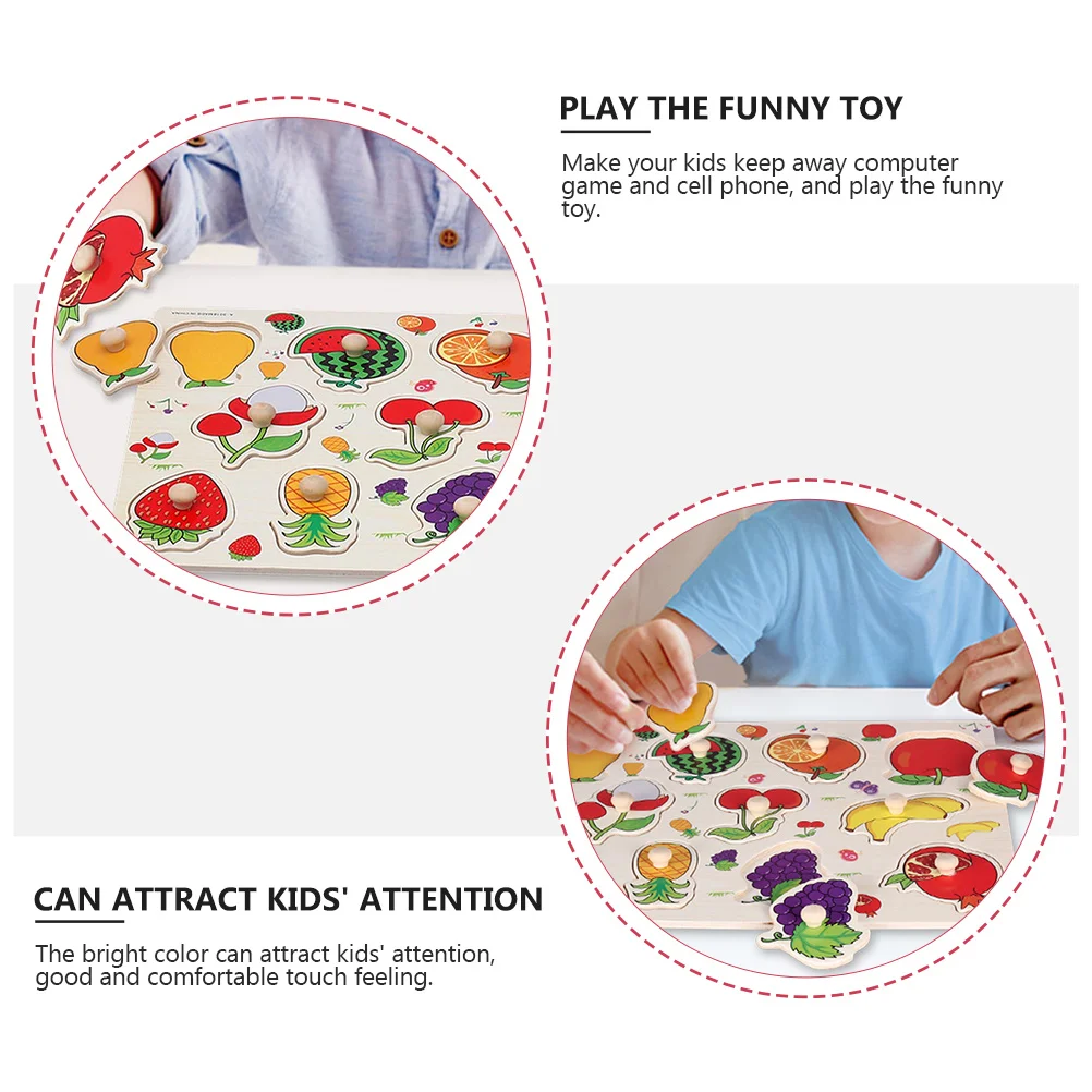 2 ชุดจิ๊กซอว์ผลไม้สำหรับเด็ก ของเล่นเสริมพัฒนาการเด็กเล็ก เกมปริศนาจิ๊กซอว์ผลไม้ ของเล่นเสริมทักษะ