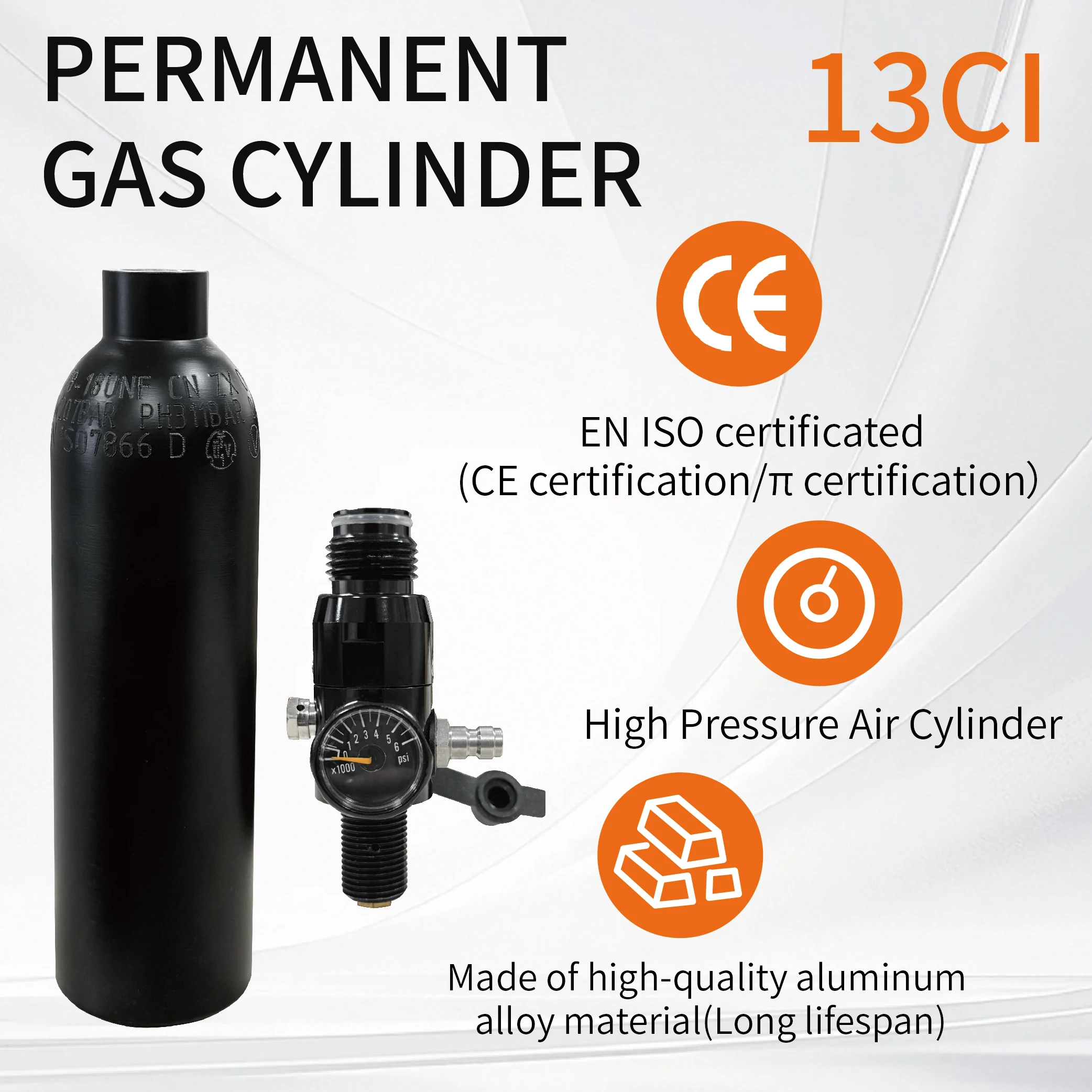 0.2L aluminum bottle Soda Drink Gas Filling Bottle High Pressure Air Cylinder Aquarium Plant CO2 Tank Dive Oxygen Tank