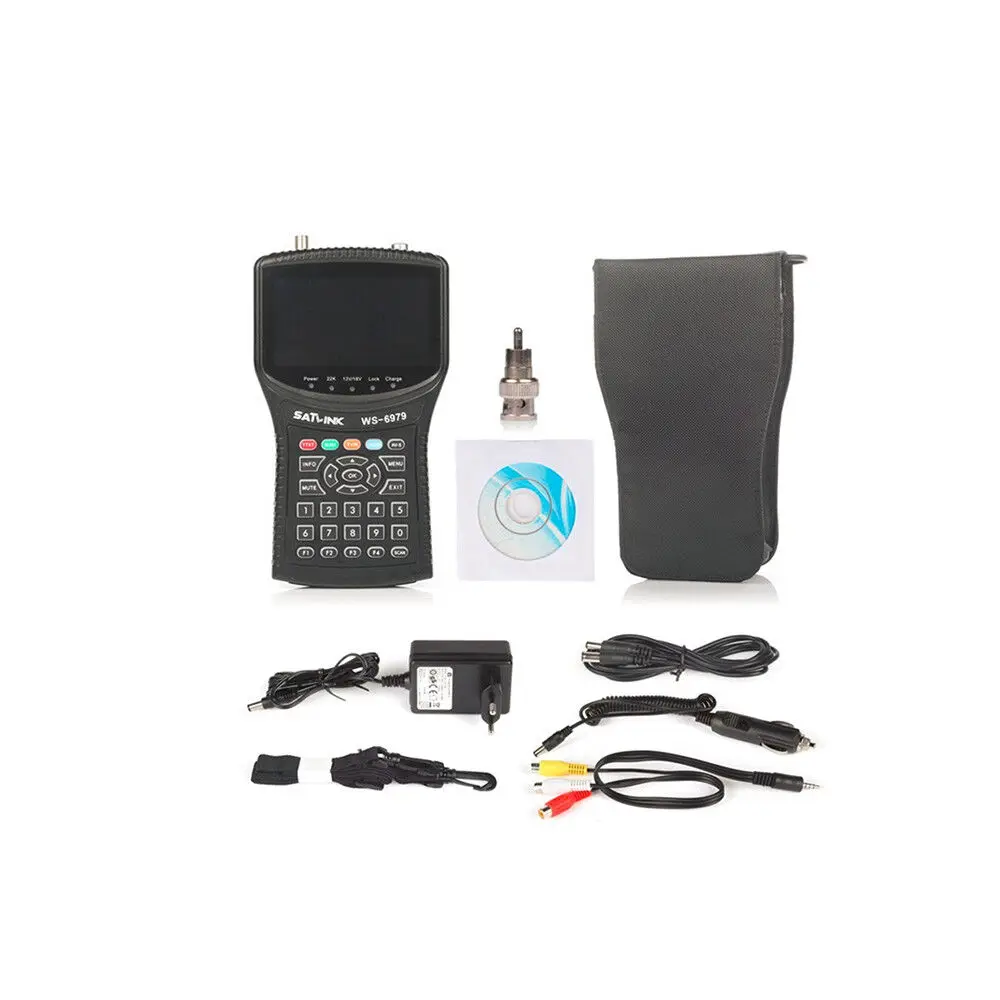 Satlink WS-6979 Combo Satellite Finder Spectrum Analyzer Satfinder Meter DVB-S2/S DVB-T/T2 Electronic Test Equipment