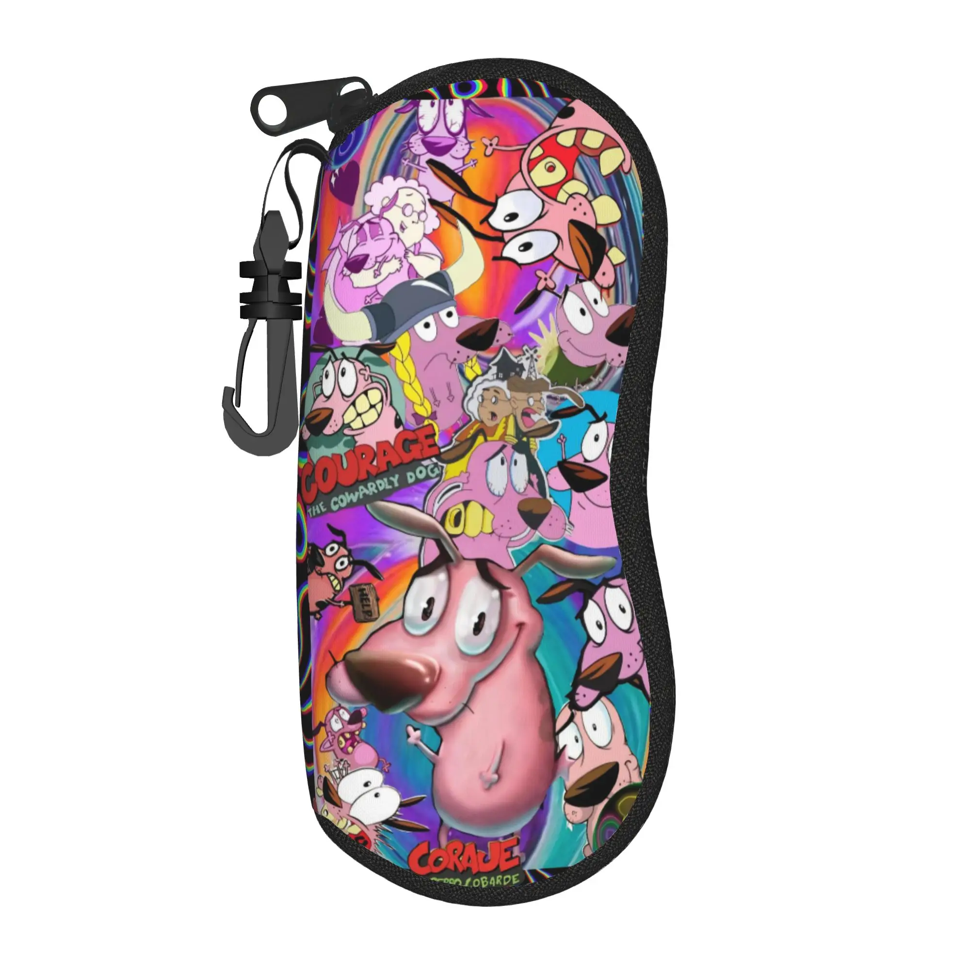 Courage the Cowardly Dog-D Glasses Case Gifts For Girl  Accessories  Glasses Storage Box Protector Eyewear Container