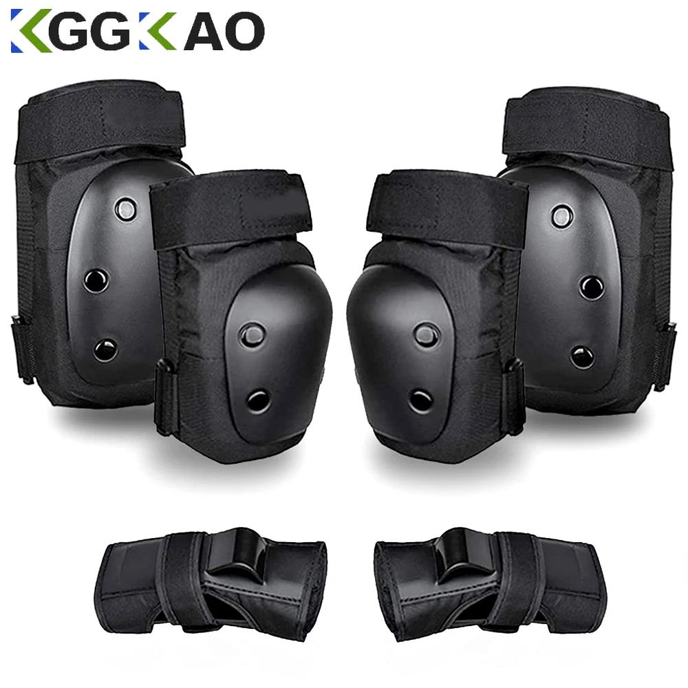 6Pcs Adult/Child Knee Pads Elbow Pads Wrist Guards Protective Gear Set for Skateboarding Biking Skating Cycling Outdoor Sports