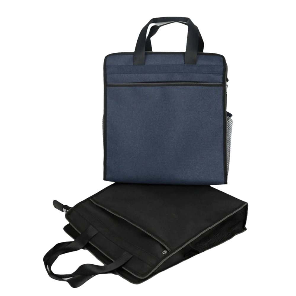 Waterproof Zippered Document Bag with Handle Oxford File Storage Handbag Large Capacity Thickened File Tote Bag Pouch Travel