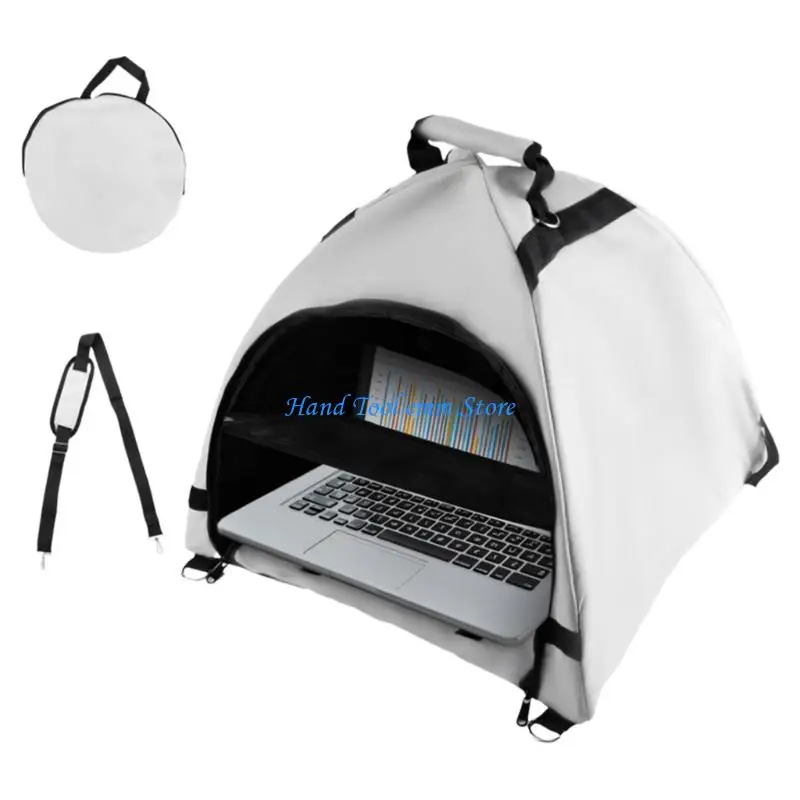 H37F Lightweight Laptop Sunshades Storage Cover With Foldable Design For Outdoor Work And Camping
