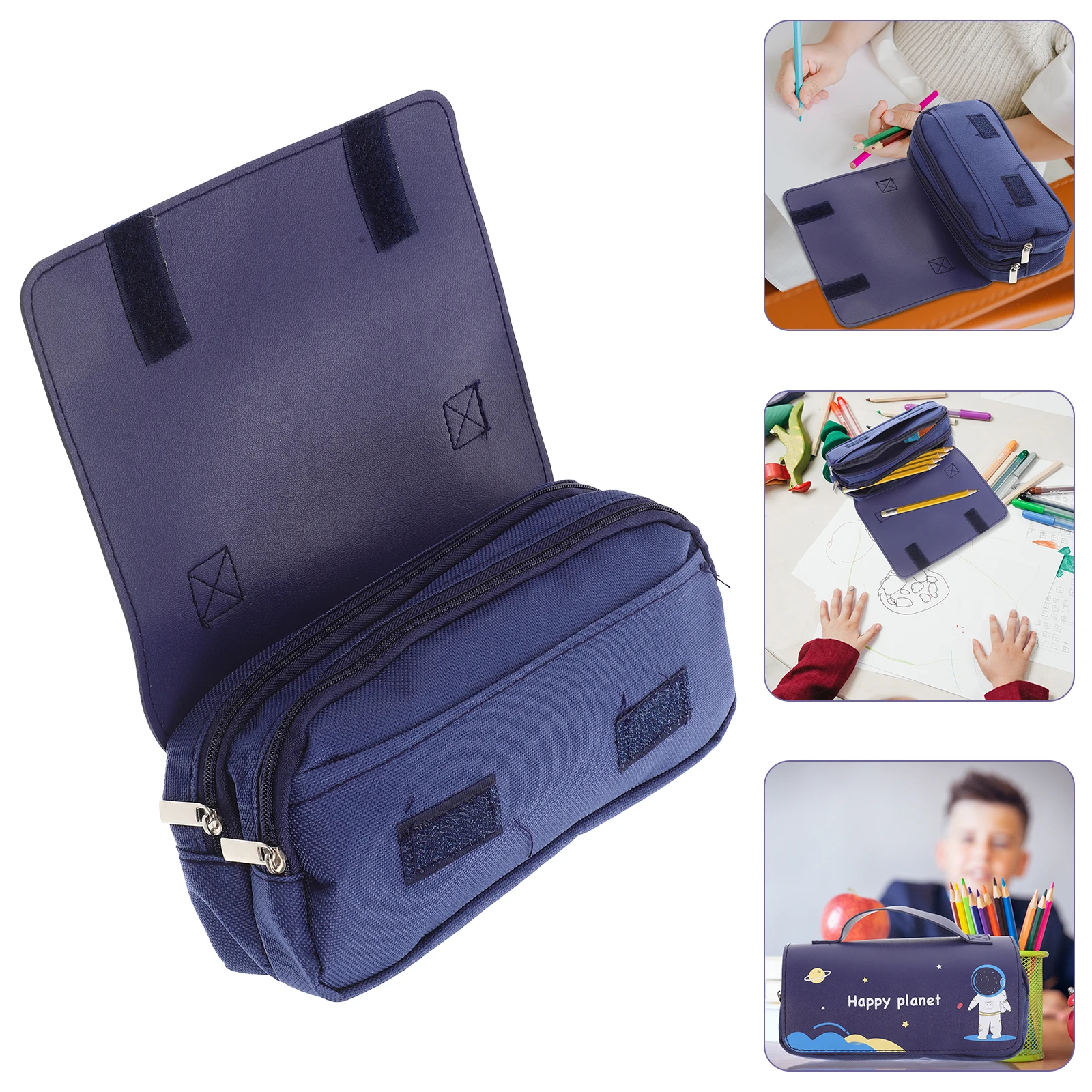 

Pencil Case Multi function Storage Bag Portable Pouch Adorable Makeup Daily Canvas Large Capacity School