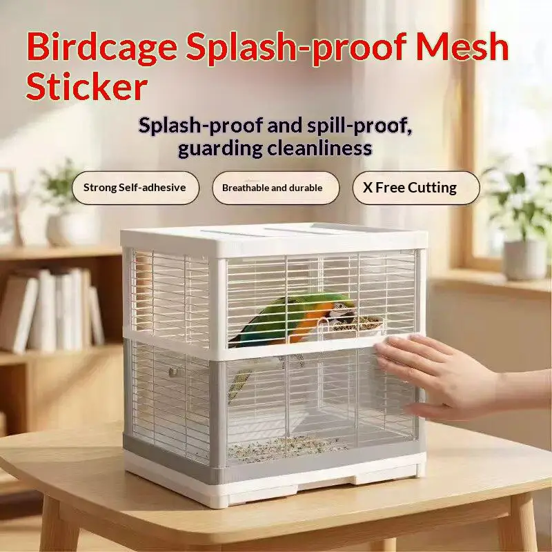 Bird Cage Food Splash Proof Mesh 5M Roll Breathable Anti Leak Gauze Net for Small Animal Cage Repair Pet Supply