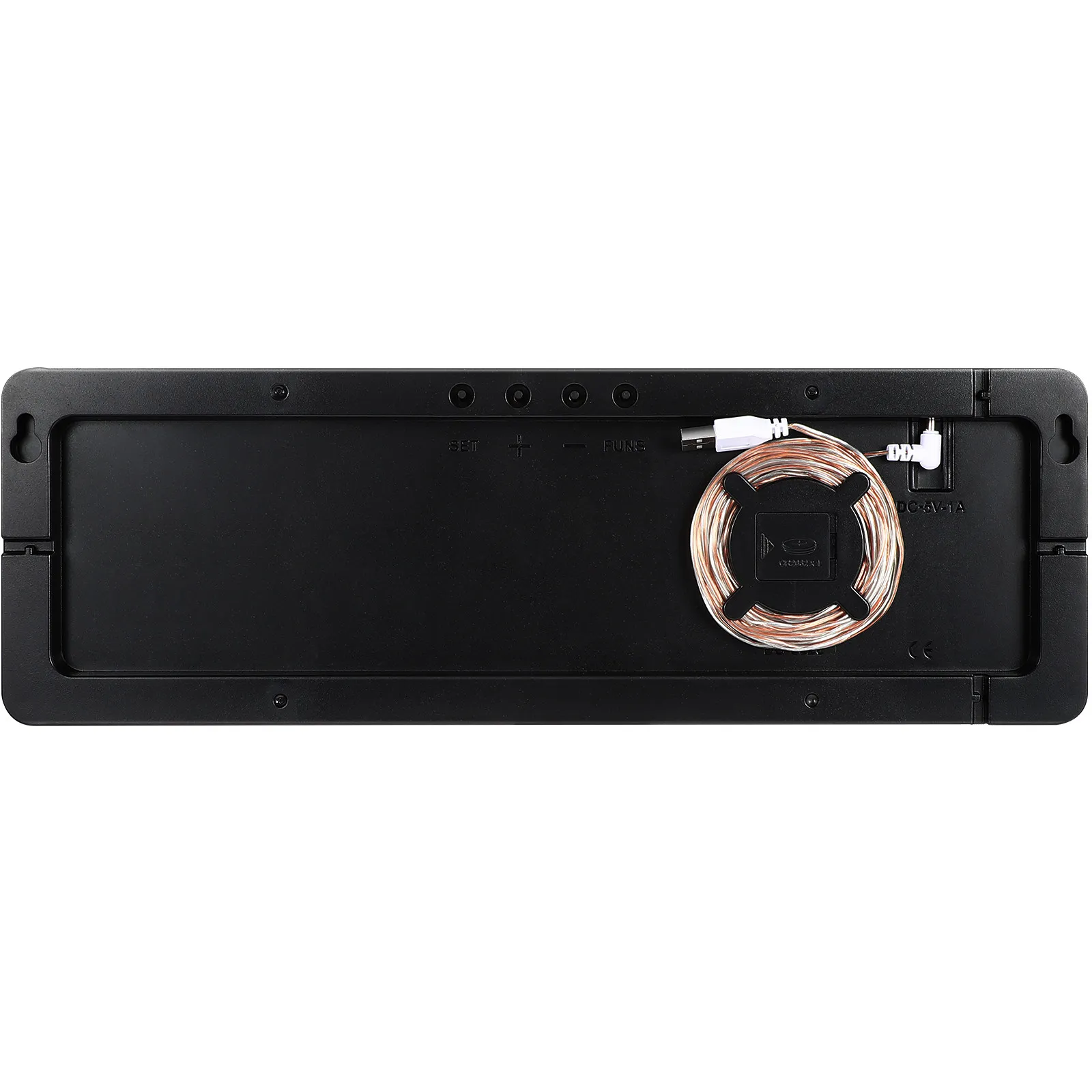 1Pcs Digital Wall Clock Large 39Cm LED Display Temperature Date Alarm Remote Control USB Power Countdown Timer