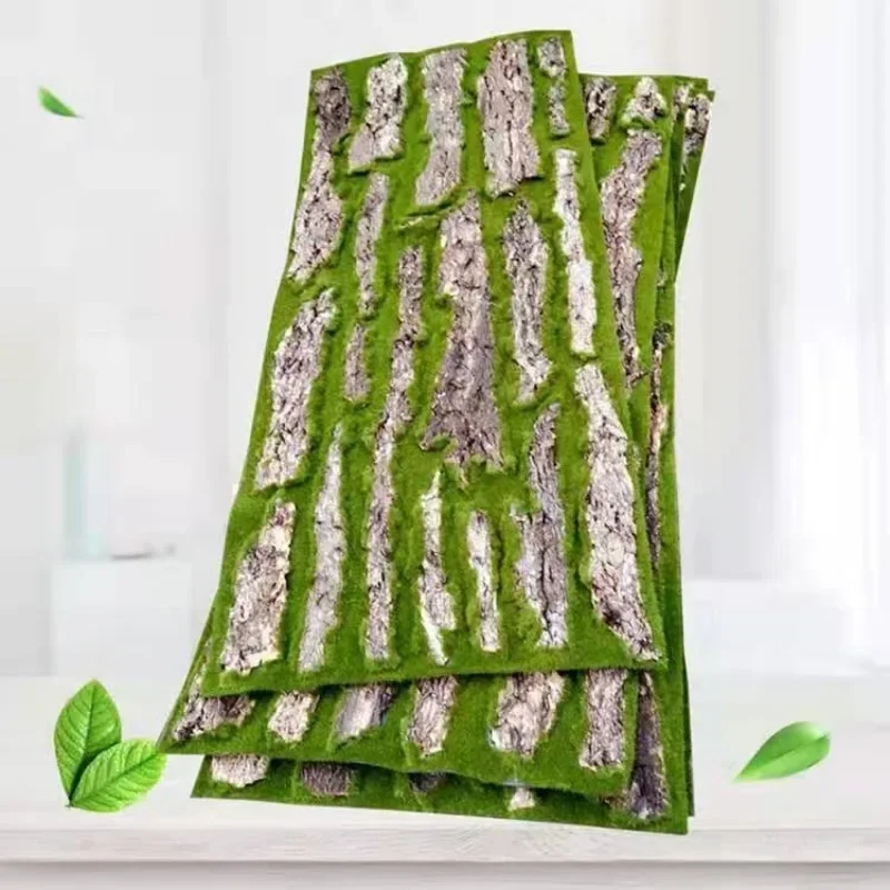 Wall Artificial Cork Synthetic Tree Bark Fake Faxu Grass Simulation Natural Moss Pipe Cork Cover Outdoor Decoration Garden Decor