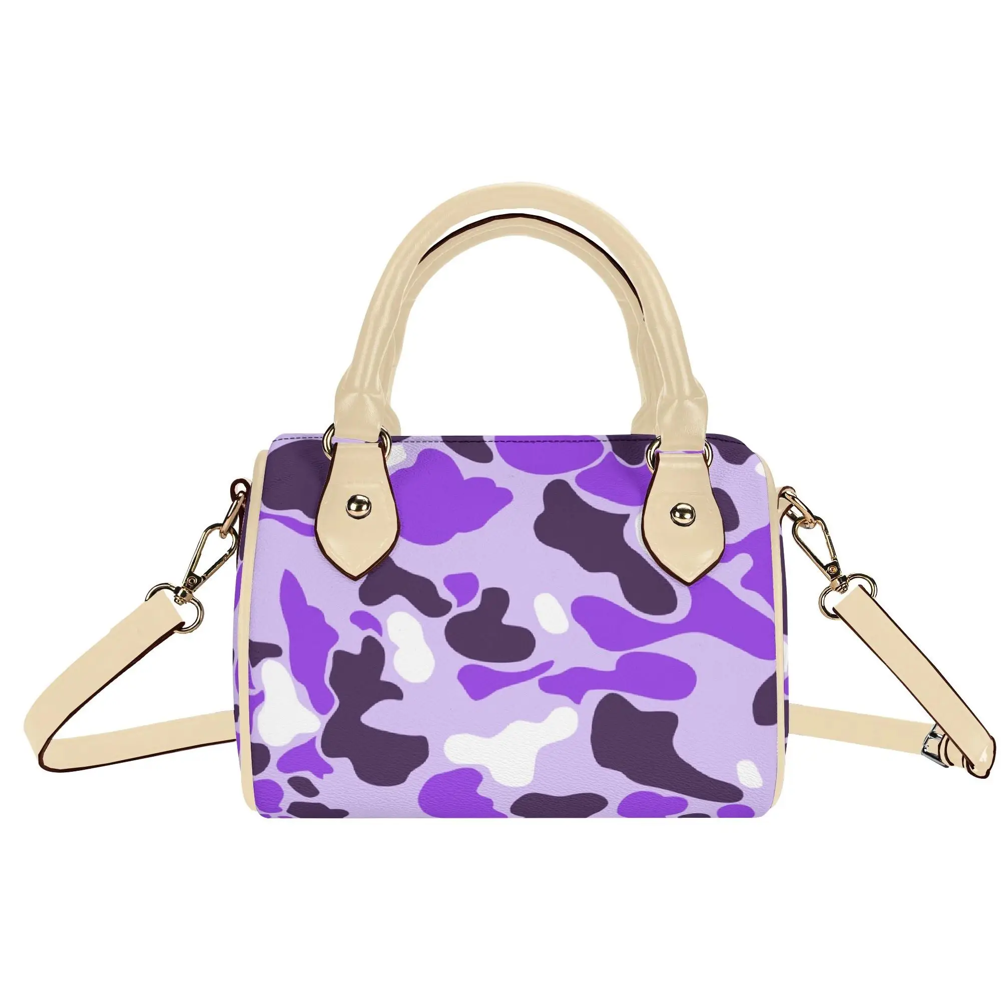 

High Quality Custom Blue Camo Style Design Ladies Crossbody Bag Boston Pillow Bag Waterproof Cloud Camo Pu Leather Purse