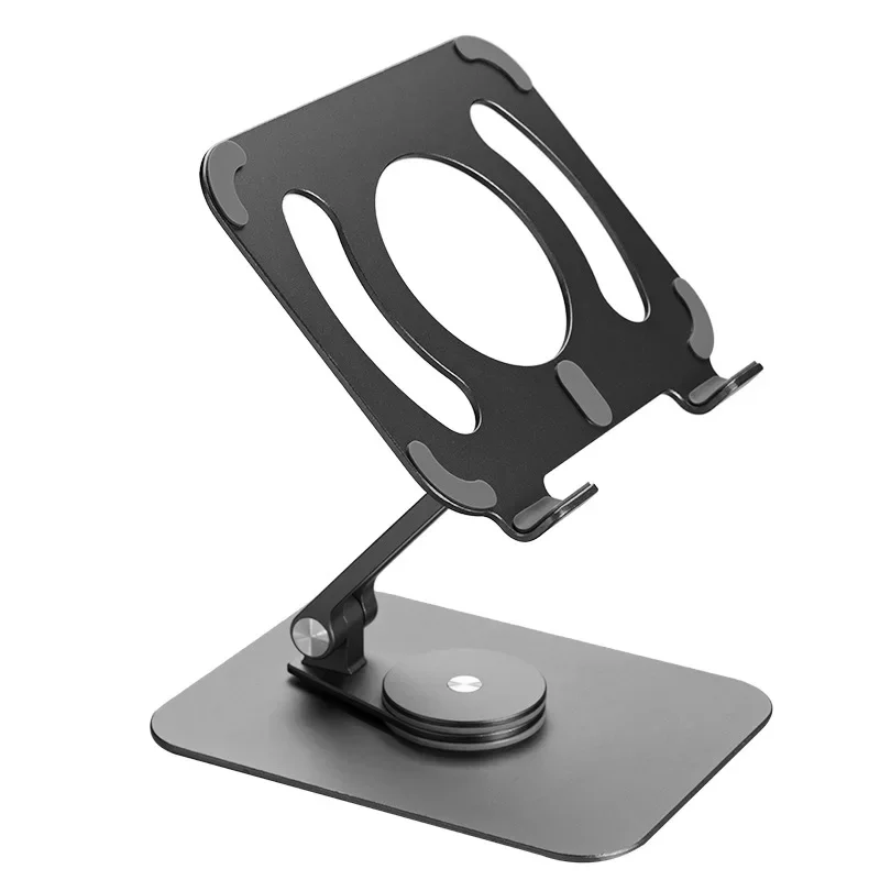 Desktop Aluminum Alloy Tablet Holder, Computer Bracket, 360 Degree Rotating, Lifting, Folding, Portable Pad