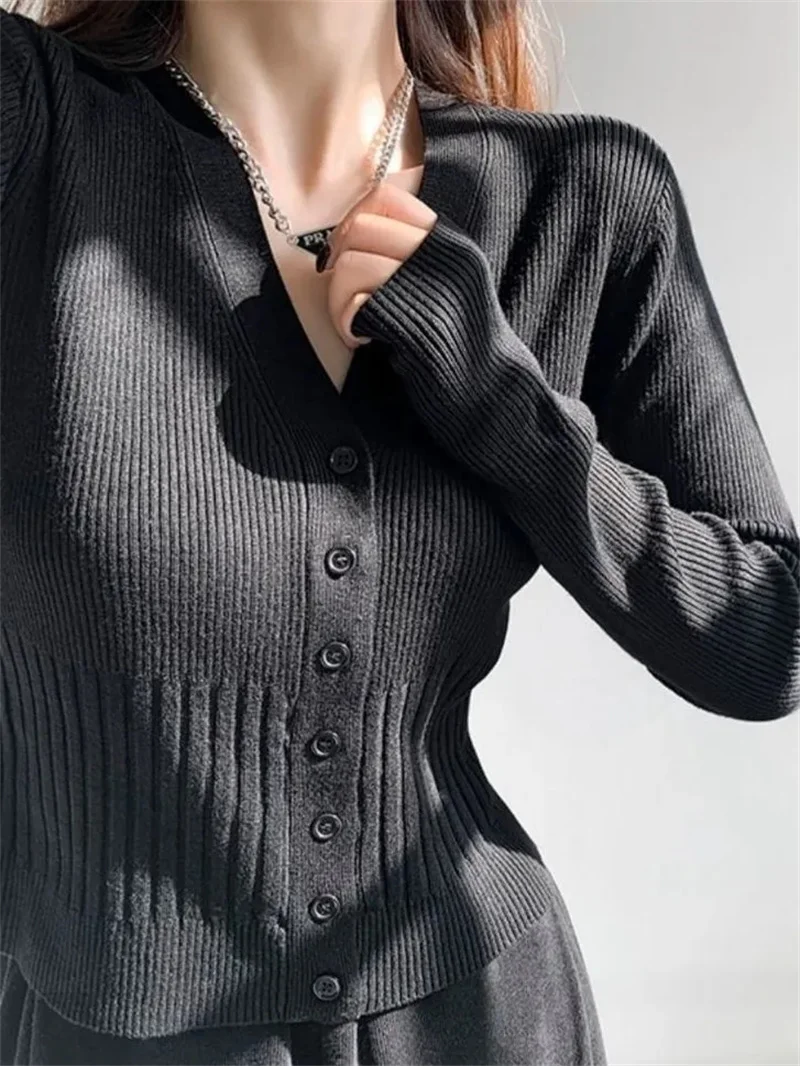 메리노 울 니트 v 넥 스웨터 여성 탑 루즈 한 한국어 버전 세련된 다목적 가을, 겨울 캐시미어 스웨터