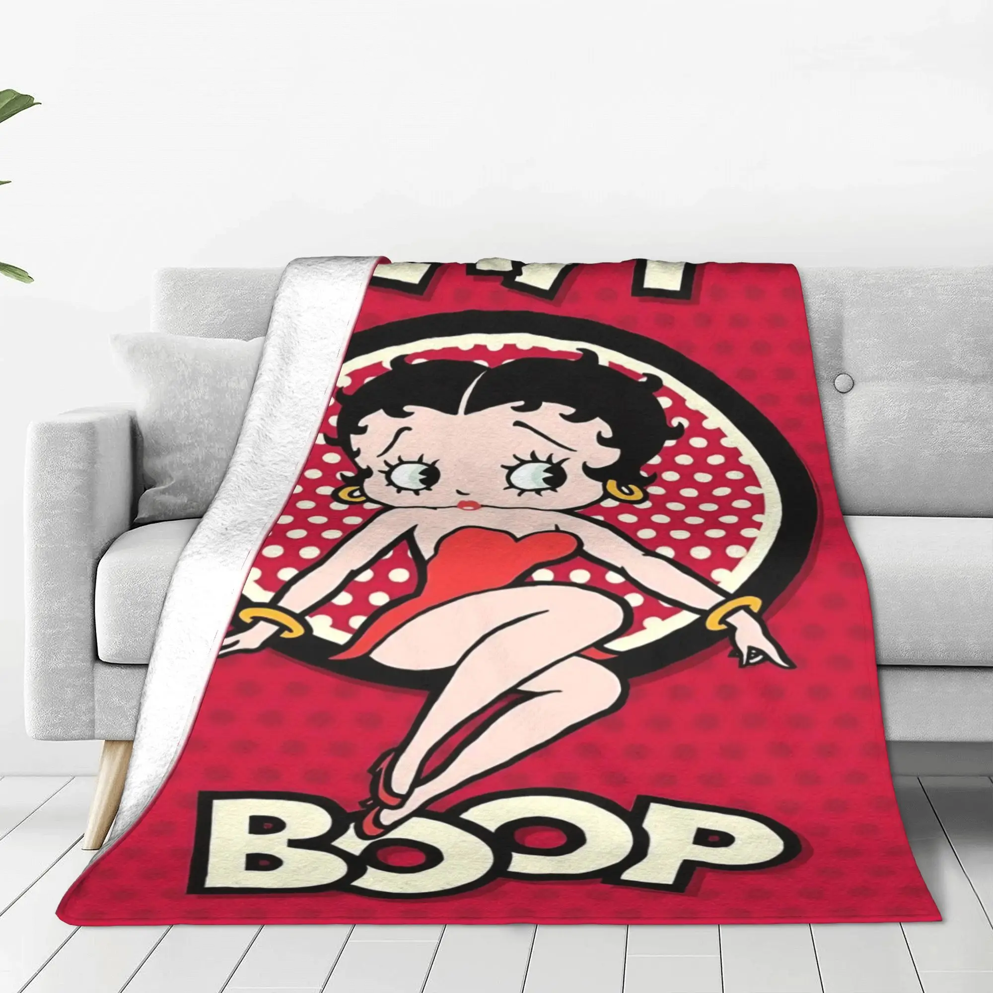 Cartoon Girl B-Betty  Blanket Fleece Summer Air Conditioning  Portable Lightweight Thin Throw Blanket for Sofa Travel Bedspreads