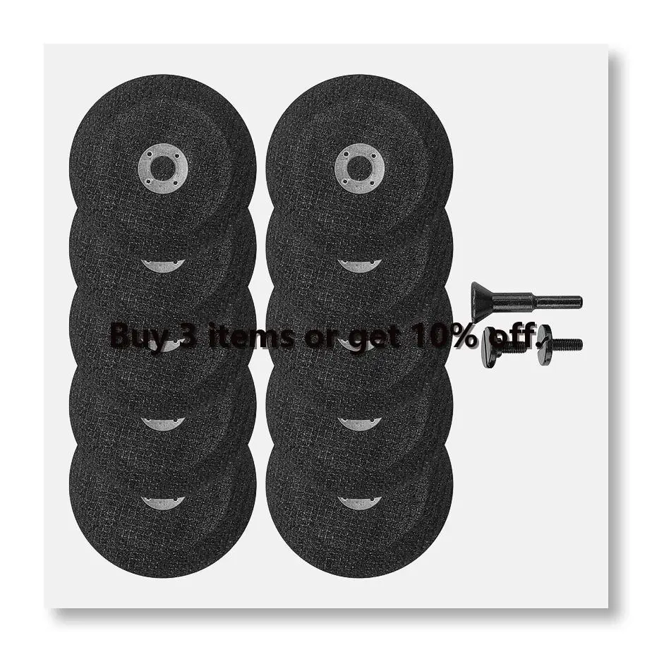 ✼3 inch Cut Off Wheels with 1/4 inch Mandrel Kit,Cutting Wheels Cutter Discs with 3/8 inch Arbor Hole 10pcs+1pack Mandrel