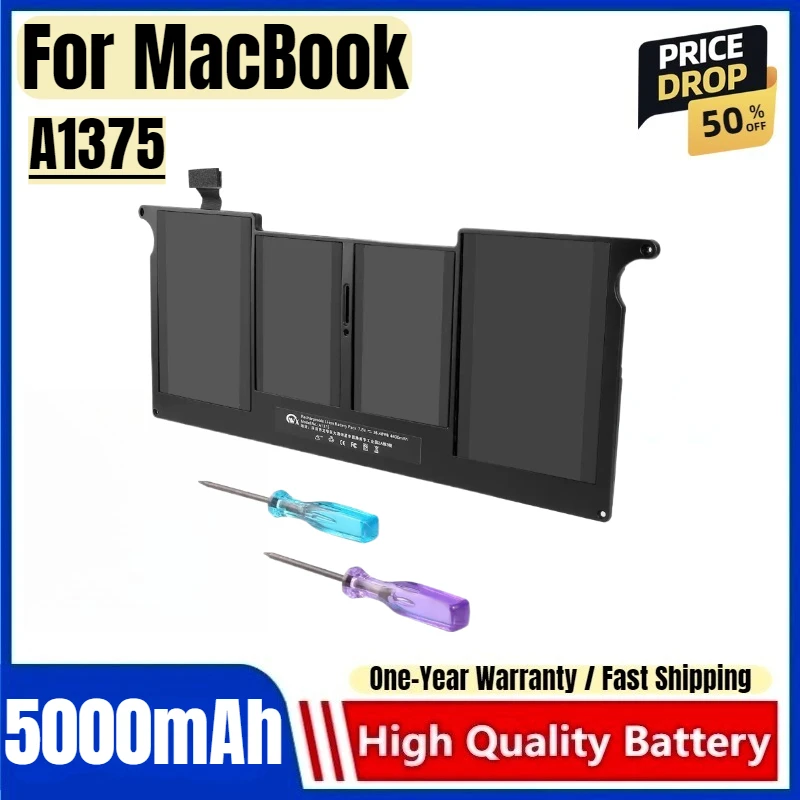 

Laptop Battery A1375 for MacBook Air 13 "A1370 2010 High Capacity Battery High Quality Replacement Battery Low Price