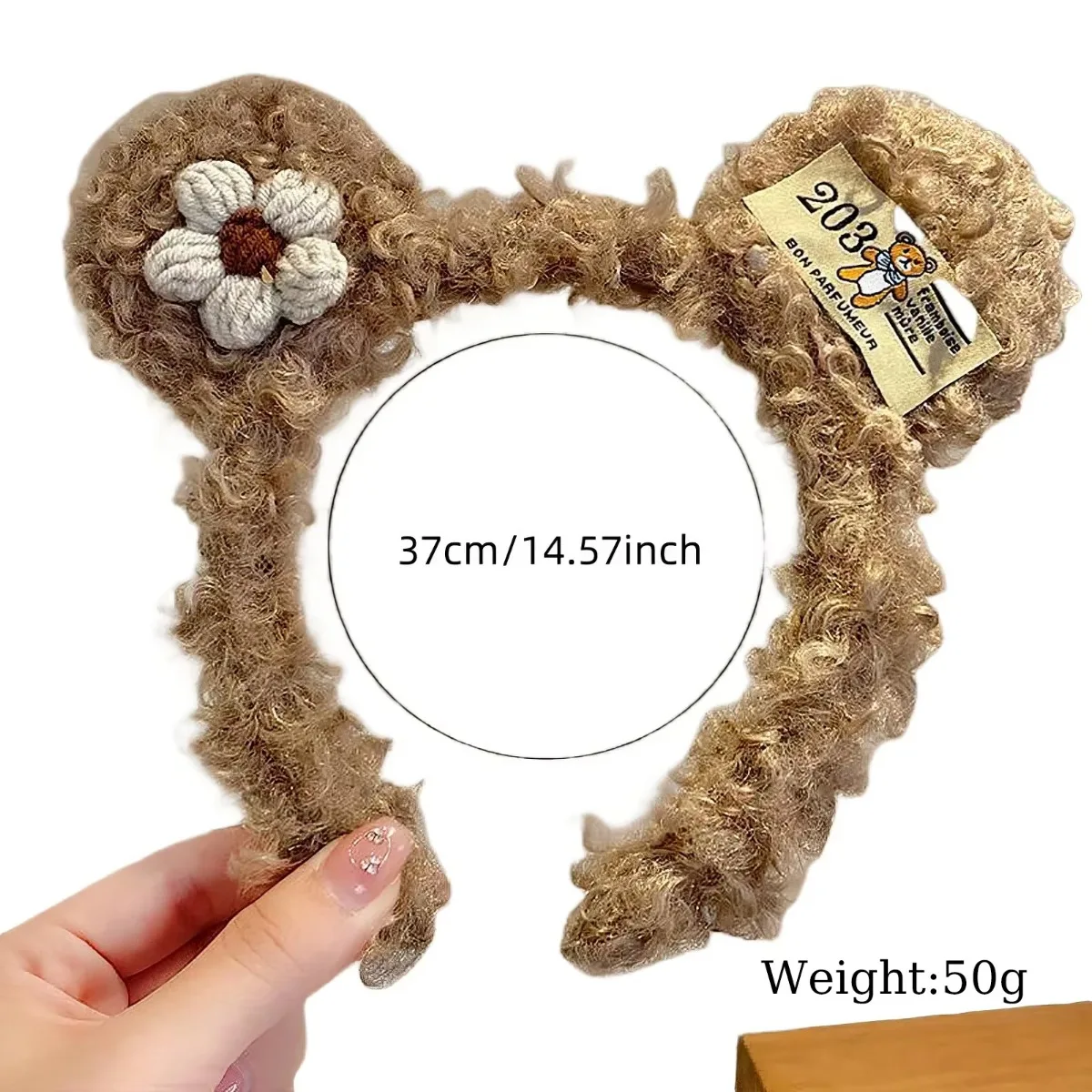 لطيف القطيفة زهرة غسل الوجه الشعر هوب القهوة الضحلة مضحك عقال جميل ماكياج إكسسوارات الشعر هدية للنساء #6