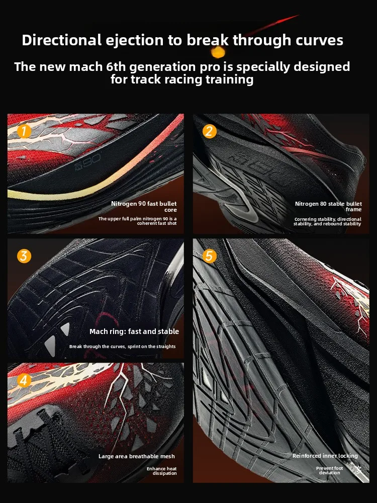 Anta Mahe 6 PRO Bailian Men Autumn New Professional Cushioning Racing Competition Test Running Sports Sneakers