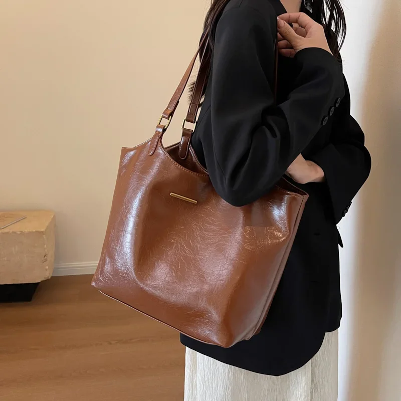 Large Capacity Pu Zipper Women\'s Tote Bags New High Quality 2024 Brand Shoulder Bags for Women Trend Bolsas Para Mujeres