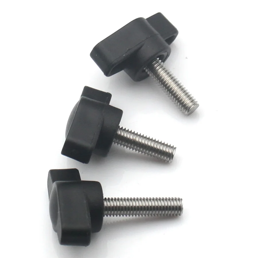 2pcs M4 M5 M6 304 Stainless Steel #27 Z-Handle Hand Knobs Bakelite T-Handle Adjusting Thumb Screws Machine Leveling Bolts