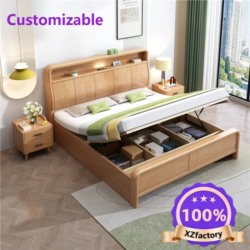 Factory Direct 2026 Top cama doble de 1,8 m para dormitorio principal, registro usb de 1,5 m con