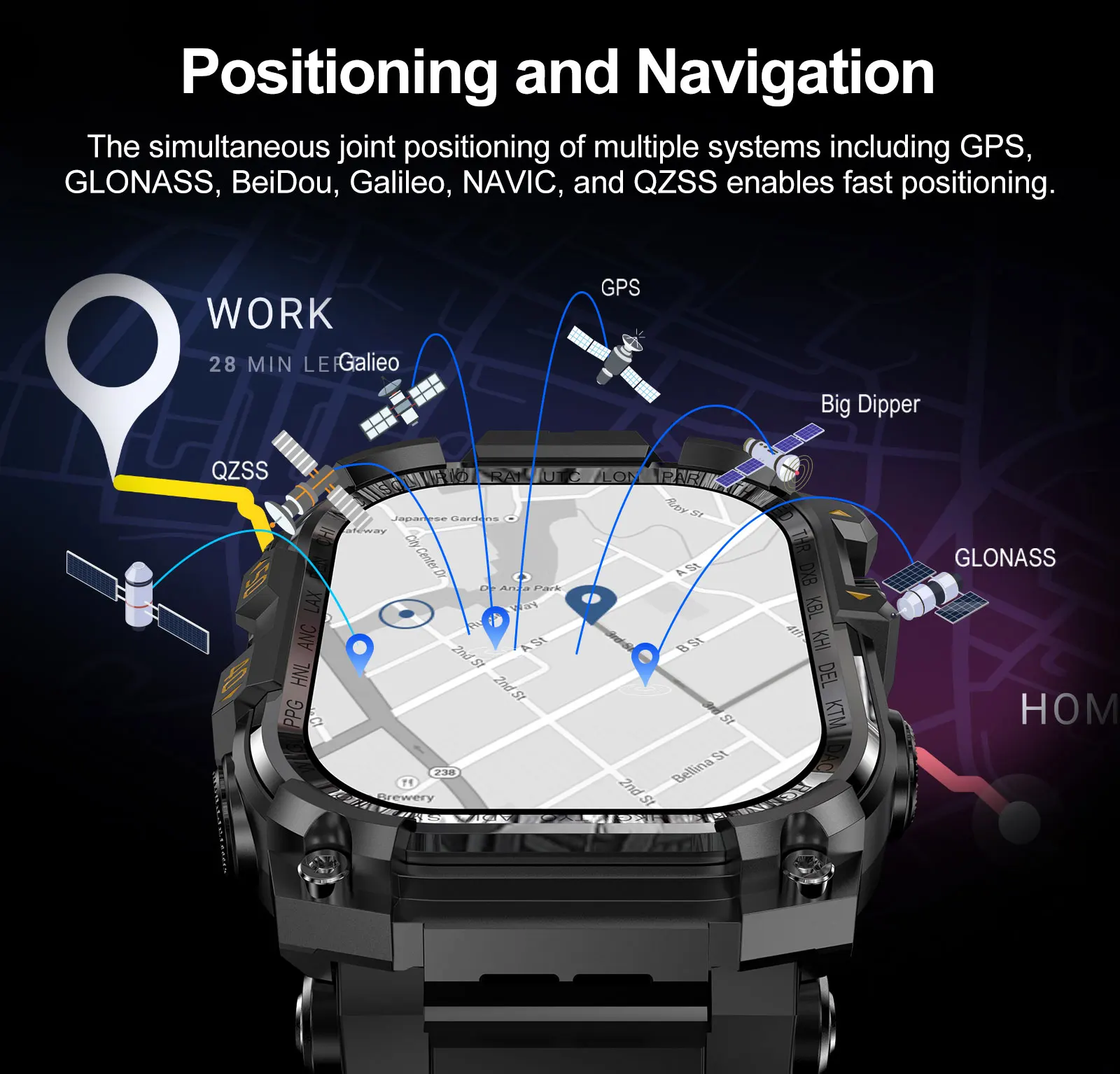 LOKMAT 4G SIM Card Orologio Android Telefono APPLLP 7 MAX 2.06 Quadrato Grande Schermo Wifi Smartwatch Doppia Fotocamera Torcia Elettrica Orologio da Gioco