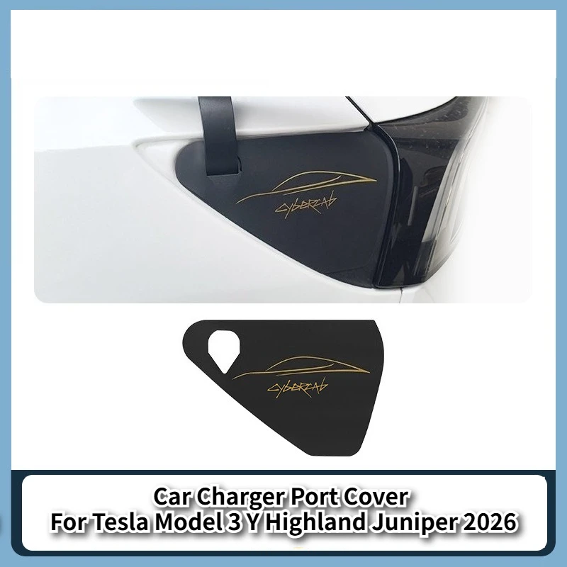 Car Charger Port Cover for Tesla Model 3 Y Highland Juniper Outdoor Rainproof Protection Silicone Dustproof Covers Accessories ﻿