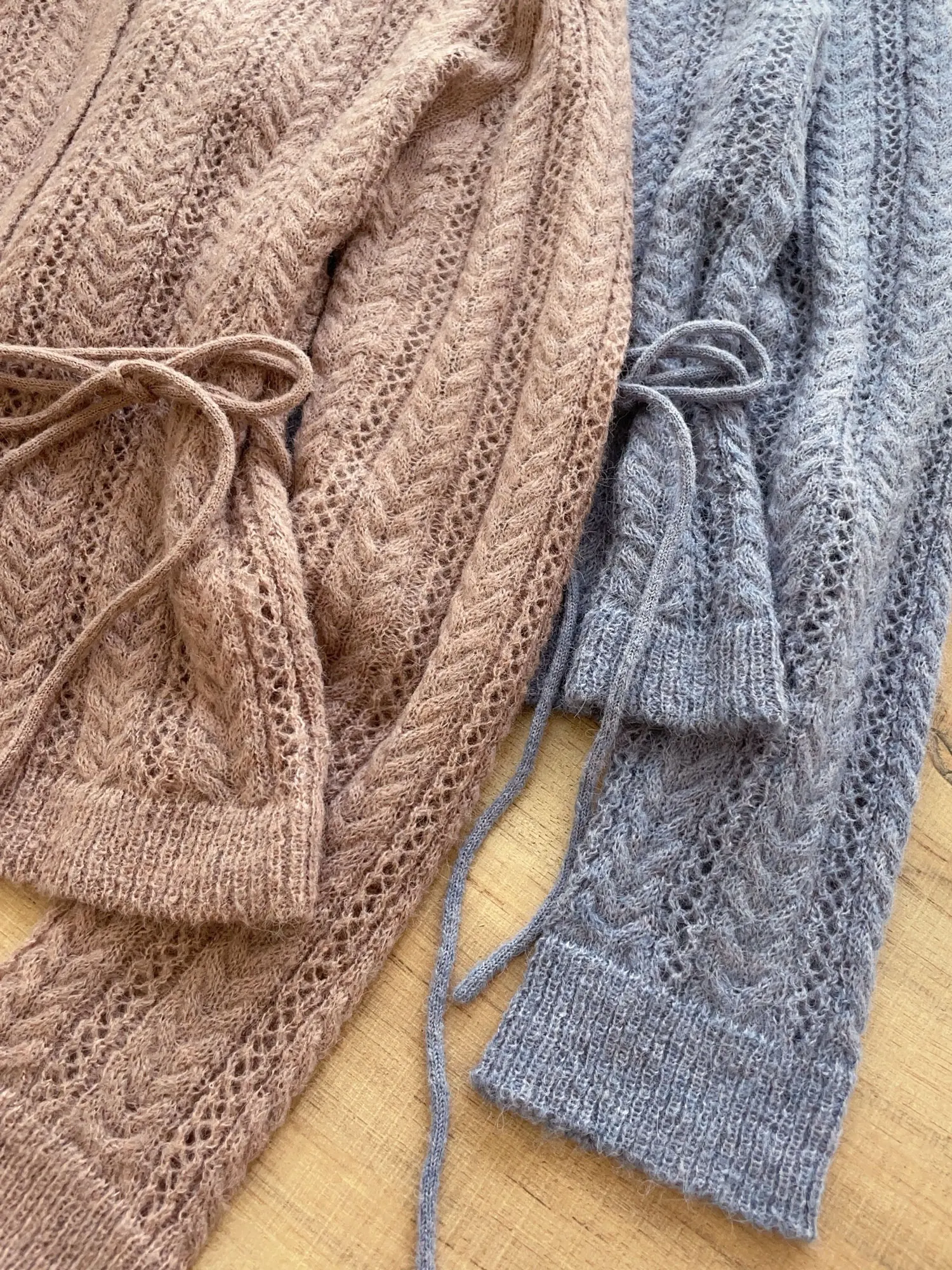 

North SmallTrue Original Hollow Belt round Ne Single Button Knitted Open Cardigan Korean Sle Normal Sve Ladies Sweater