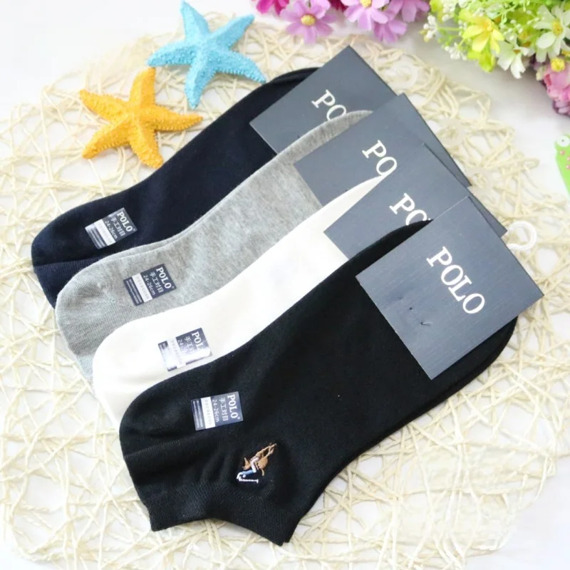 

Men's Cotton Sos Mid-Calf Thin Anti-Odor Absorbent Boat Sos ort Sos Breathable Comfortable Spring Summer Trendy