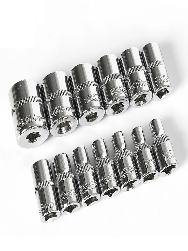 1Pcs Extended Hexagonal Socket  Lengthening 78mm Square Ratchet Wrench Hexagonal Socket Tool Diameter 8/10/12/16/20-32mm Socket