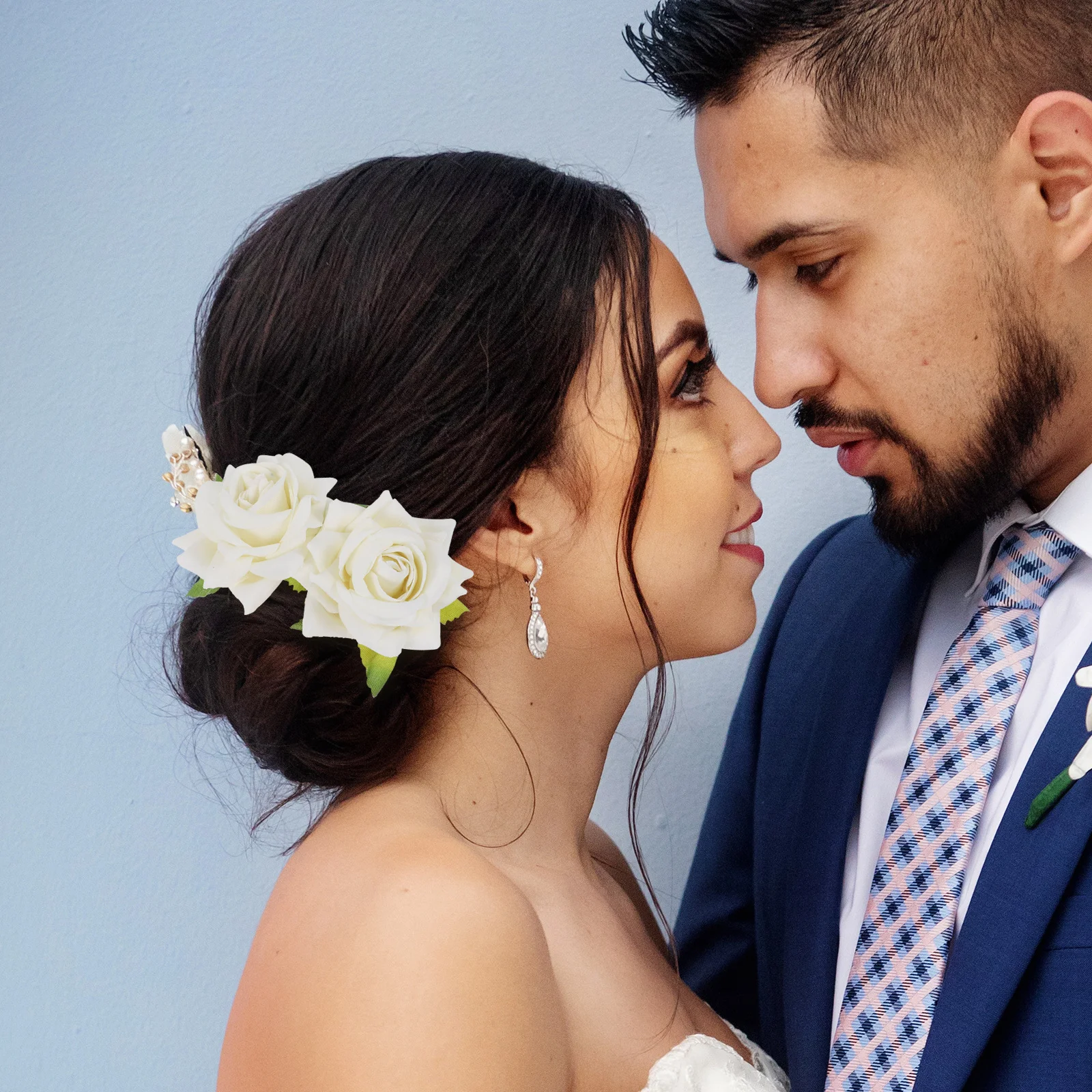 

1pc Rose Flower Hair Comb Elegant Bride Hairpin Wedding Headdress Long Lasting Women Hair Accessory Wedding Party Hairstyle