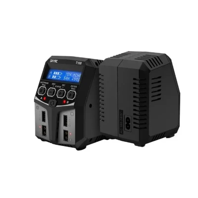 SKYRC T100 SK‑100162 Dual-Channel AC-Balancer-Ladegerät 2x50W 5A 2‑4S LiPo LiFe LiHV NiMH Pb XT60 für RC-Auto FPV-Drohnen-Akku – Detail 4