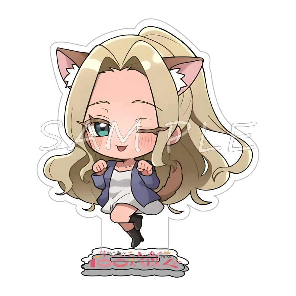 The 100 Girlfriends Who Really Love You 10cm Acrylic Stand Figures Keychain Merch Desktop Tabletop Decor Ornament Otaku Gift