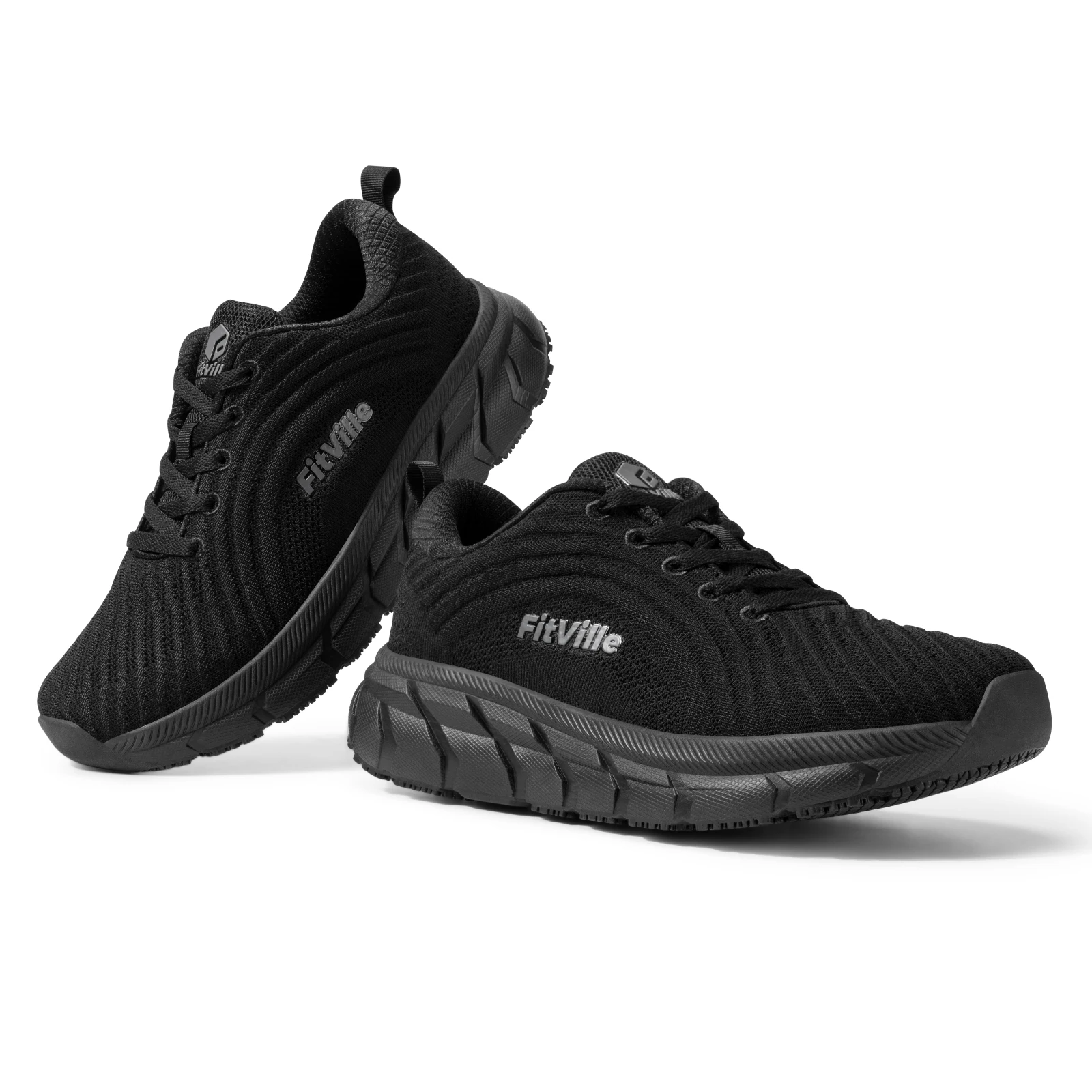 FitVille Box-Schuhe mit breiter Zehenpartie für Herren, gepolstert, gut extra breit, rutschfest, breit, leicht, atmungsaktiv, Laufschuhe – Detail 19