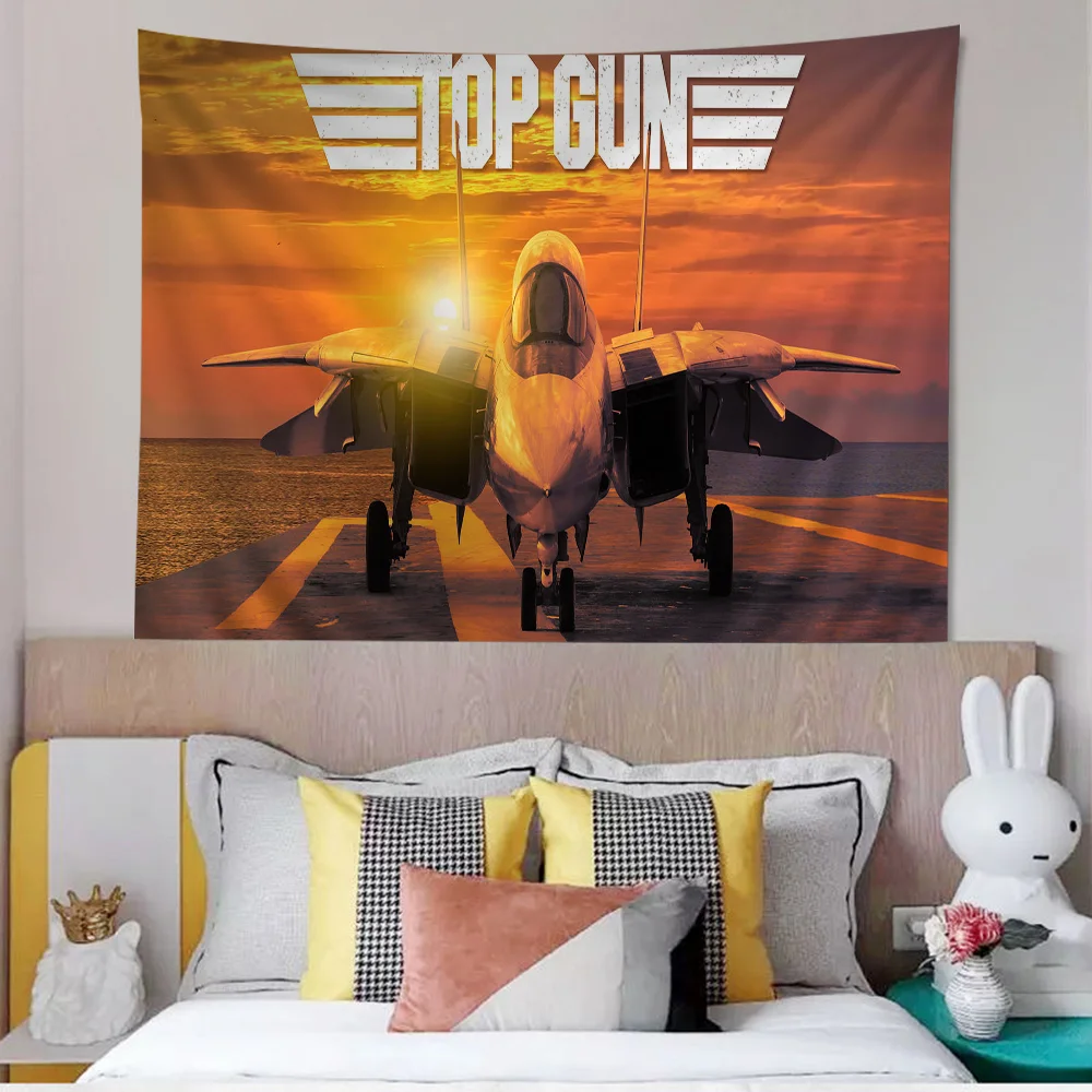 T-Top G-Gun Cartoon Tapestry Hippie Flower Wall Carpets Dorm Decor Art Home Decor