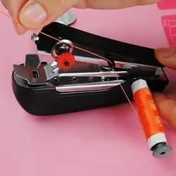 Portable Mini Manual Sewing Machine Color Random Multifunctional Clothes Needlework Handwork Fabric Stitching Tools Accessories