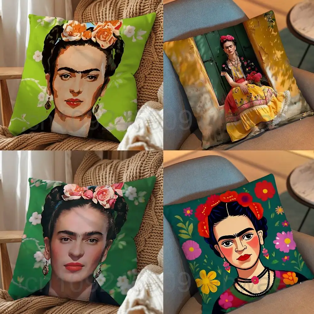 Mexican Legend Art Frida Kahlo Pillow Case cover Nap Time  Sofa Living home Room Bedroom Backrest Cushion Square cojines