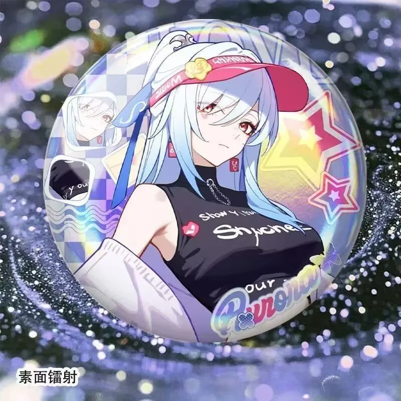 「ミラーフロー、ルアンメイ、ロビン、ファイアフライ」崩壊: スターレールウェイ、バジレーザー星空バッジ誕生日プレゼント、ギフト、コレクションブローチ