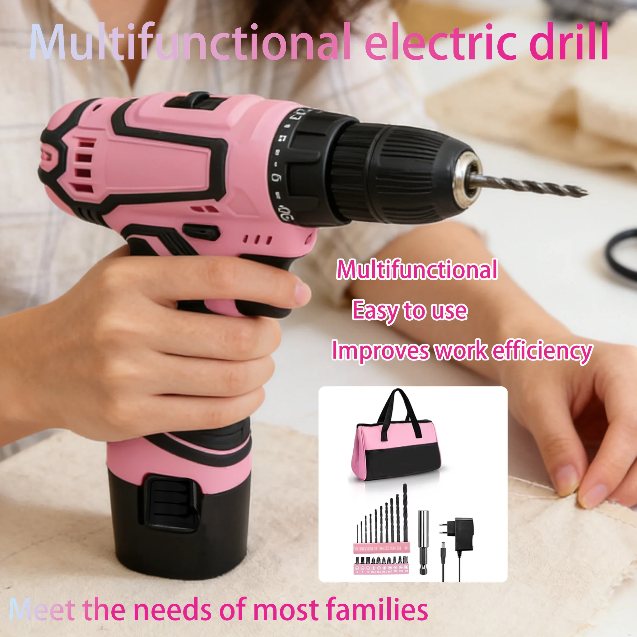 

Electric Drill 12V Cordless Drill Electric Screwdriver Mini Wireless Power Driver Lithium-Ion Battery multi electric drill