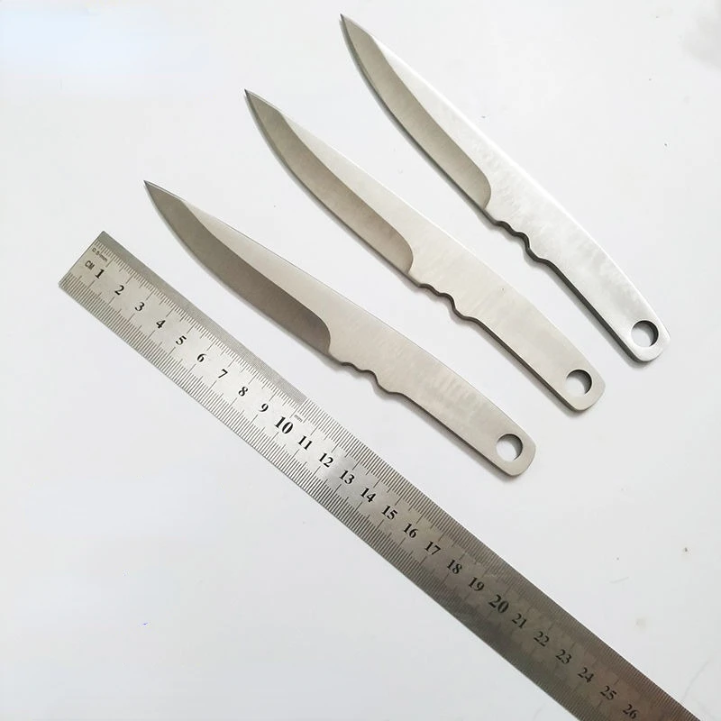 3PCS a Set No Cutting Edge Training Knife Butterfly CSGO Trainer Stainless Steel Pocket Pri Practice Knife Sport Cosplay Tool