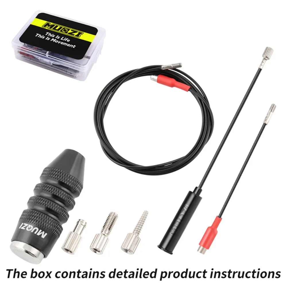 

Aluminum Alloy Internal Cable Routing Kit Magnet Lead Compatible Bike Frame Shift Wire Routing Tool High Precision Repair
