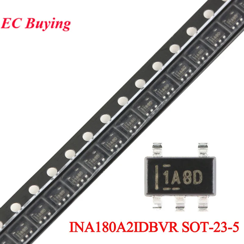 10pcs/1pc INA180A2IDBVR INA180A2 1A8D SOT-23-5 Multi-channel Current Sense Amplifier Chip IC