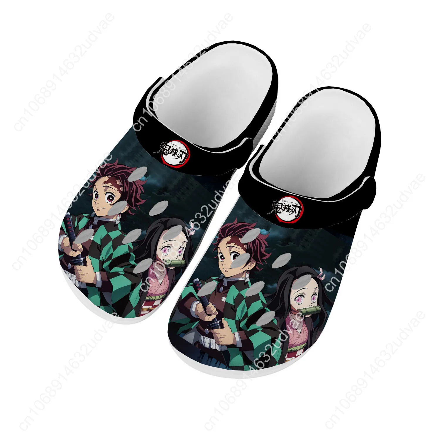 شيطان القاتل Tanjirou Nezuko أحذية ماء الرجال النساء حديقة المنزل قباقيب Kimetsu No Yaiba مخصص الصنادل أنيمي ثقب الشاطئ النعال #3