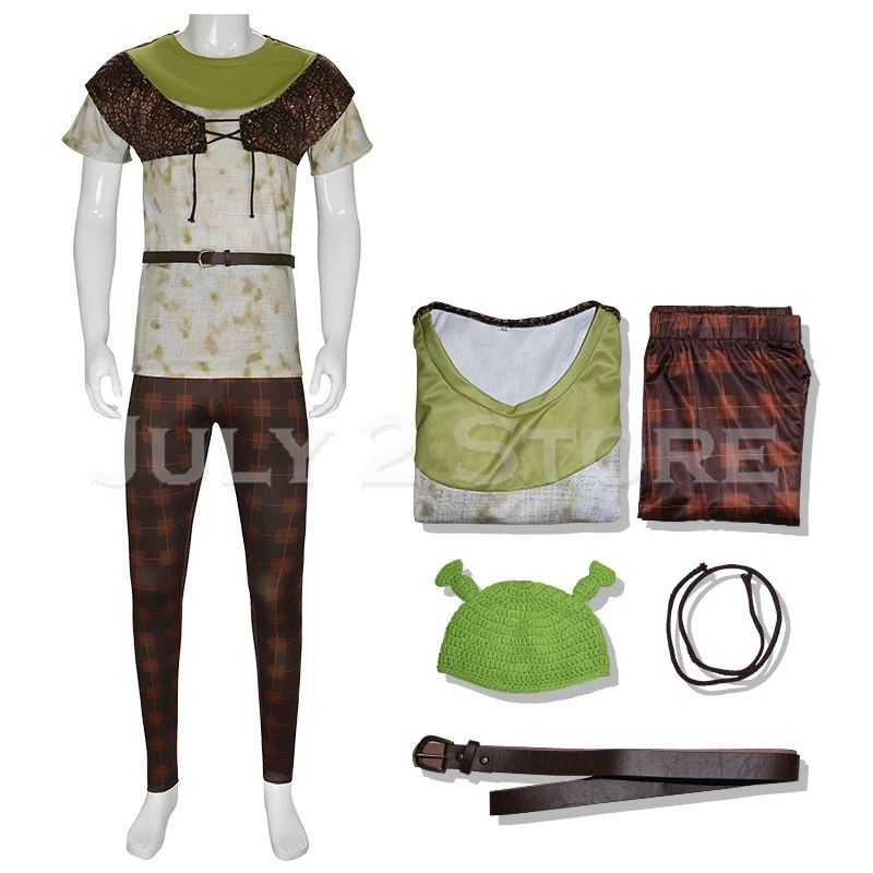 أزياء شريك فيونا التأثيرية قناع الوحش الأخضر قفازات زي حفلات الهالوين لعب الأدوار للنساء والرجال زوجين لعب الأدوار 2025