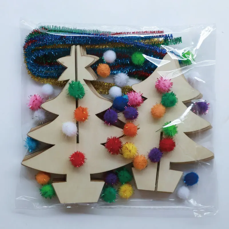 DIY dreidimensionales Weihnachtsbaum-Malbrett, handgefertigtes Graffiti-Weihnachtshandwerksset